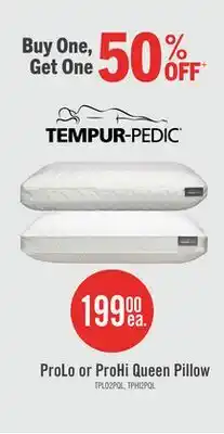 The Brick TEMPUR Align ProLo Queen Pillow - Stomach/Back Sleeper offer