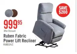 The Brick Ruben 32 Chenille Fabric Power Lift Reclining Chair - Grey offer