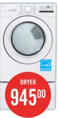 The Brick LG 7.4 Cu. Ft. Electric Dryer - White - Stackable - DLE3400W offer