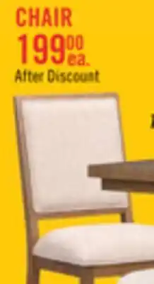 The Brick Scott Living Henri Dining Chair with Polyester Fabric, Wood - Brown & Cream offer