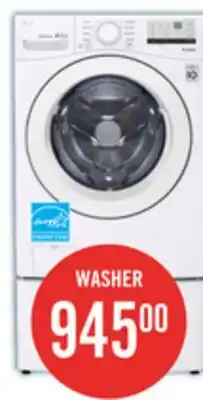 The Brick LG 5.2 Cu. Ft. Front-Load High-Efficiency Washer - White - Stackable - WM3400CW offer