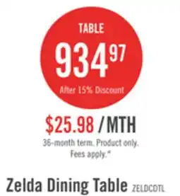 The Brick Zelda Dining Table with Pedestal Base, 78-96W - Espresso Brown offer