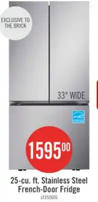 The Brick LG 33 25 Cu. Ft. Smart French-Door Refrigerator - Stainless Steel - LF25S6000S offer