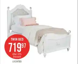 The Brick Livy Panel Bed for Kids, White, Vegan Leather - Twin Size offer