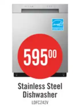 The Brick LG 24 52 dBA Built-In Front-Control Dishwasher with Dynamic Dry - Platinum Silver - LDFC2423V offer