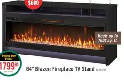 The Brick Blazen 64 Electric Fireplace TV Stand with Storage for TVs up to 70 - Black offer