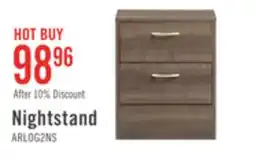 The Brick Arlo Bedside 2-Drawer Nightstand, 18.3W x 22H, Made in Canada - Grey/Brown offer