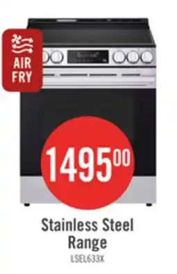 The Brick LG 6.3 Cu. Ft Smart Electric Range with EasyClean - Smudge Resistant Stainless Steel - LSEL6333XE offer