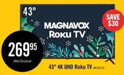 The Brick Magnavox 43 4K Ultra HD Roku Smart TV offer