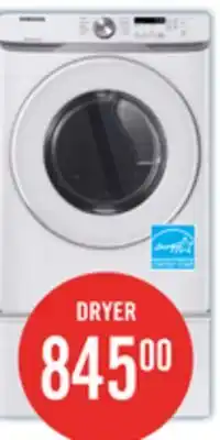 The Brick Samsung 7.5 Cu. Ft. Electric Dryer - White - Stackable - DVE45T6005W/AC offer