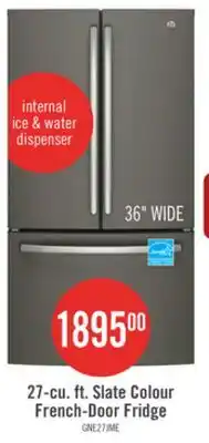 The Brick GE 36 27 Cu. Ft. French-Door Refrigerator - Slate - GNE27JMMES offer