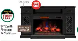 The Brick Zenith 64 Electric Fireplace TV Stand with Storage for TVs up to 70 - Black offer