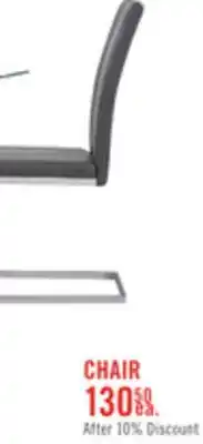 The Brick Jaye Dining Chair with Vegan-Leather Fabric, Metal - Grey offer