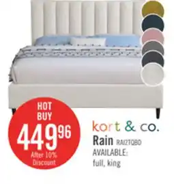 The Brick Kort & Co. Rain Upholstered Platform Bed in Taupe Fabric, Tufted - Queen Size offer