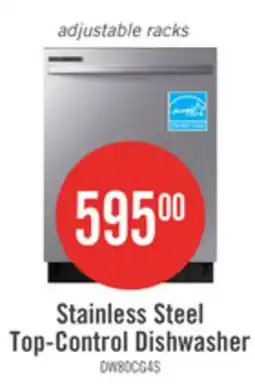 The Brick Samsung 24 53 dBA Built-In Top-Control Dishwasher with Hybrid Tub - DW80CG4021SRAA offer