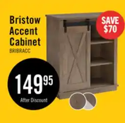 The Brick Bristow 31 Accent Cabinet with Shelves and Sliding Barn Door - Walnut Oak offer