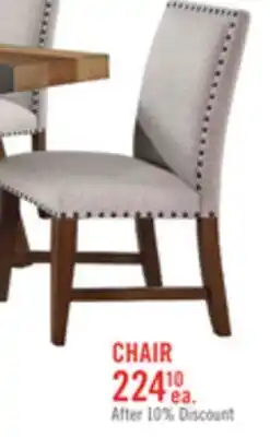 The Brick Boden Dining Chair with Polyester Fabric & Nailhead Trim - Beige & Brown offer
