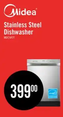 The Brick Midea 24 Front-Control Dishwasher with Interior Light - MDF24P2BST offer