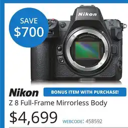 Vistek Nikon Z 8 Full-Frame Mirrorless Body offer