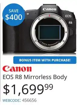 Vistek Canon EOS R8 Mirrorless Body offer