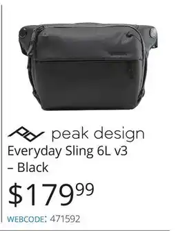 Vistek Everyday Sling 6L v3 – Black offer