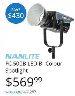 Vistek NANLITE FC-500B LED Bi-Colour Spotlight offer