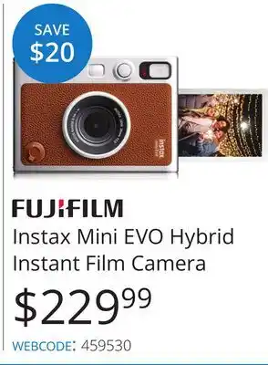 Vistek FUJIFILM Instax Mini EVO Hybrid Instant Film Camera offer