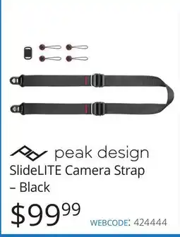 Vistek Peak Design SlideLITE Camera Strap–Black offer