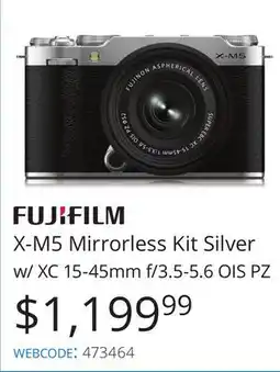 Vistek X-M5 Mirrorless Kit Silver w/ XC 15-45mm f/3.5-5.6 OIS PZ offer