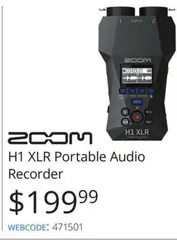 Vistek Zoom H1 XLR Portable Audio Recorder offer