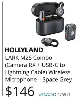 Vistek LARK M2S Combo (Camera RX + USB-C to Lightning Cable) Wireless Microphone – Space Grey offer