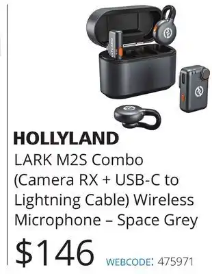 Vistek LARK M2S Combo (Camera RX + USB-C to Lightning Cable) Wireless Microphone – Space Grey offer