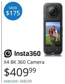 Vistek Insta360 X4 8K 360 Camera offer