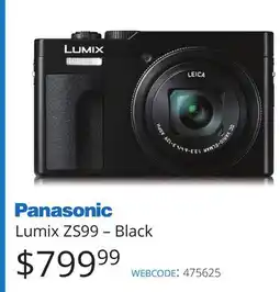 Vistek Panasonic Lumix ZS99 – Black offer