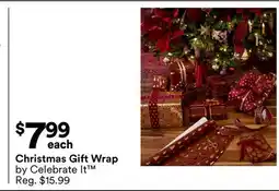Michaels Christmas Gift Wrap by Celebrate It offer