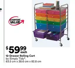 Michaels 12-Drawer Rolling Cart by Simply Tidy offer