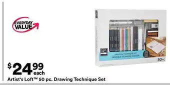 Michaels Artist's Loft 50 pc. Drawing Technique Set offer