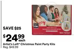 Michaels Artist's Loft Christmas Paint Party Kits offer