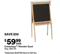 Michaels Creatology Wooden Easel offer