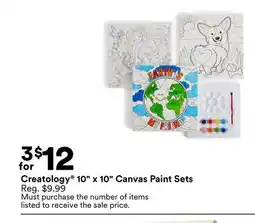 Michaels Creatology 10 x 10 Canvas Paint Sets offer