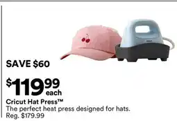 Michaels Cricut Hat Press offer