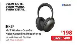 Visions Electronics MU7 Mu7 Wireless Over-Ear Noise Cancelling Headphones offer