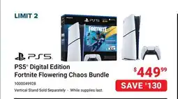 Visions Electronics PS5 Digital Edition Fortnite Flowering Chaos Bundle offer