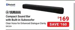 Visions Electronics YAMAHA Compact Sound Bar with Built-in Subwoofer offer