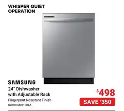Visions Electronics Samsung 24 Dishwasher with Adjustable Rack offer