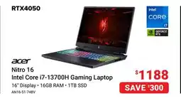 Visions Electronics Nitro 16 Intel Core i7-13700H Gaming Laptop offer