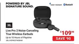 Visions Electronics JBL Live Pro 2 Noise-Canceling True Wireless Earbuds offer