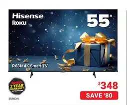 Visions Electronics Hisense 55 4K Smart TV offer