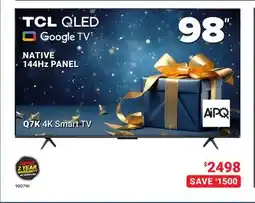 Visions Electronics Q7K 4K Smart TV NATIVE 144Hz PANEL 98 offer