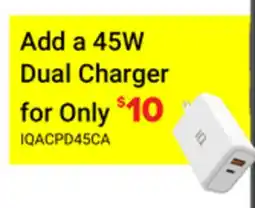 Visions Electronics 45W Dual Charger offer